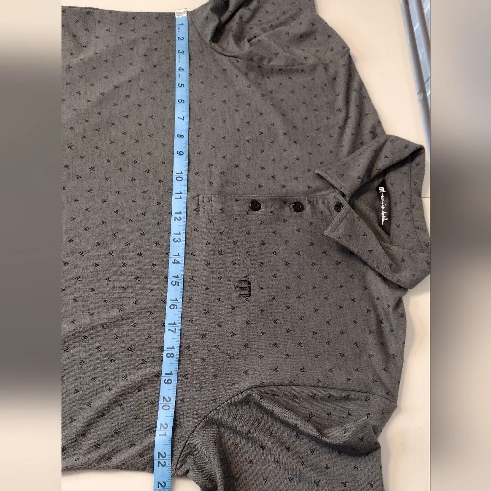 Travis Mathew Men's Gray Comfort Fit Athletic Golf Polo Short Sleeve Shirt Sz L